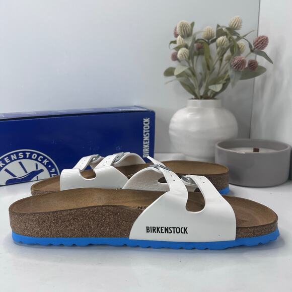 Birkenstock Ibiza Patent Leather White Narrow 1000570 Women 11/Men 9/EU 42 NWB - Picture 6 of 10